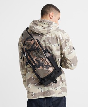 Superdry Hardy Sling Férfi Táska Zöld/Camo | IRPAK5904